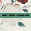 猫刚打疫苗可以体外驱虫吗