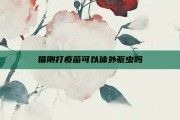 猫刚打疫苗可以体外驱虫吗