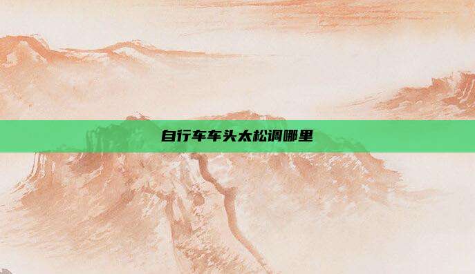 自行车车头太松调哪里