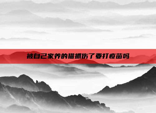 被自己家养的猫抓伤了要打疫苗吗