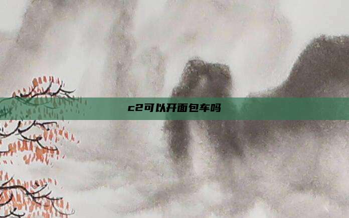 c2可以开面包车吗