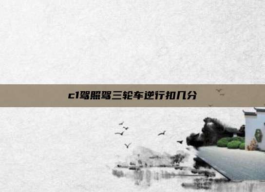 c1驾照驾三轮车逆行扣几分
