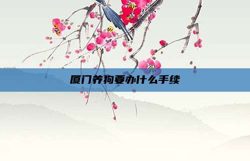 厦门养狗要办什么手续
