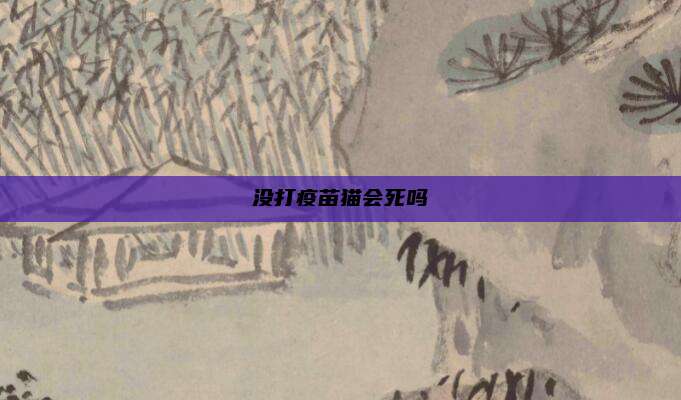 没打疫苗猫会死吗