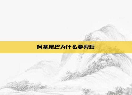柯基尾巴为什么要剪短